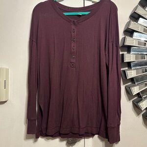 Ultra Soft Maroon Henley